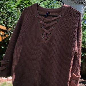 Quarter Sleeve Knit Sweater